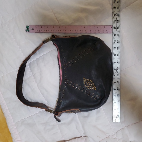 Betsey Johnson Black Studded Hobo Bag - Picture 4 of 16